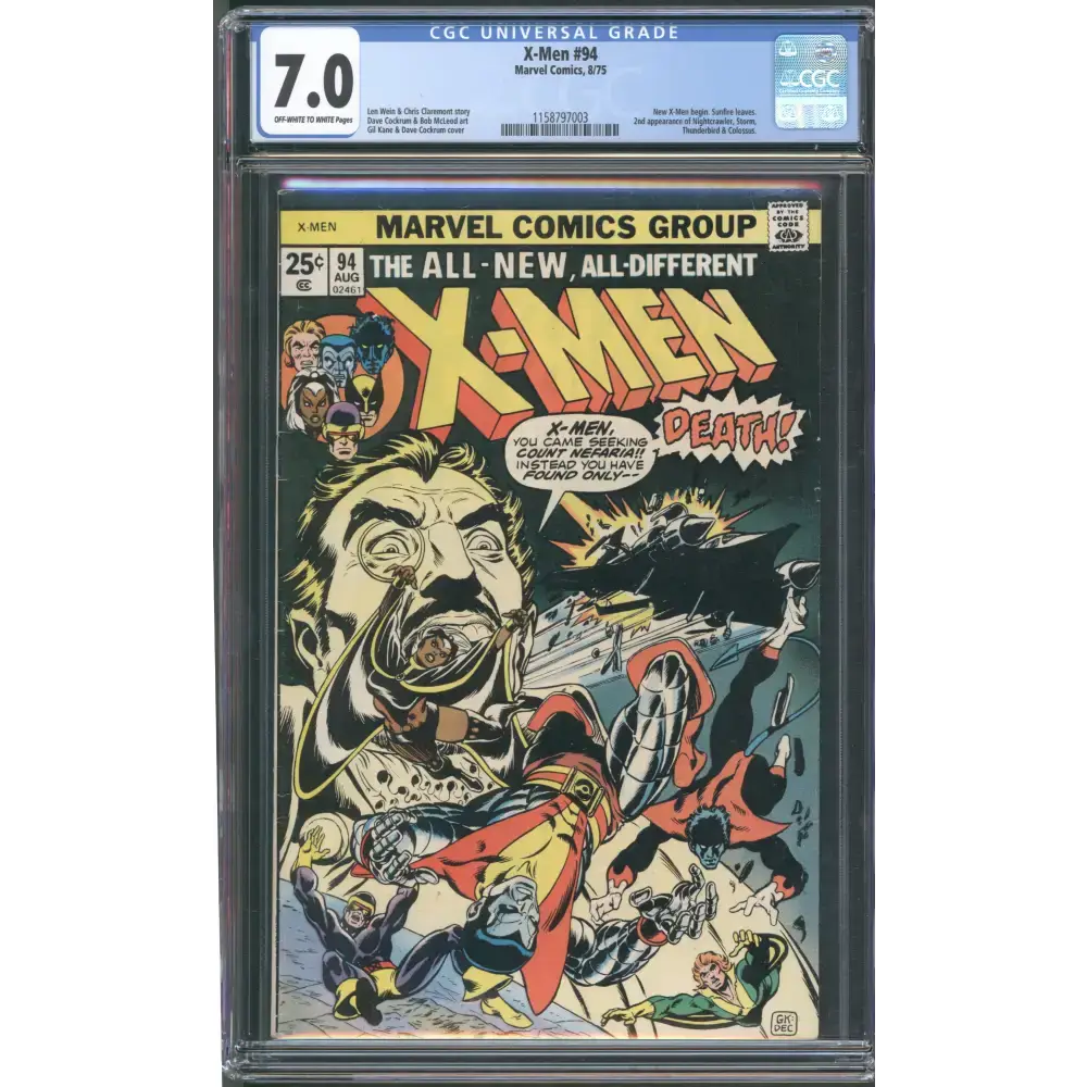 X-Men #94 CGC 7.0 graded slab